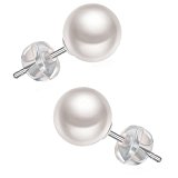 #8: ピアス·レディース シルバー925 スタンド パール 人気ピアス(5mm-5.5mm) ♛J.Rosée♛ 「点」定番 通勤 和服 プレゼント