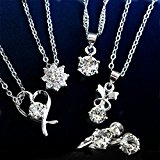 #9: 【SWAROVSKI ELEMENTS福袋】ネックレス4点+ ピアス or イヤリング 豪華5点セット 正規 スワロフスキー ストーン採用 K18GP （イヤリングセット）