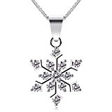 #10: B.Catcher女性シルバー925ネックレス・スノーフレークペンダント・イタリアグチェーン・キュービックジルコニア・結婚式ギフト・誕生日・記念日・プレゼント・クリスマス