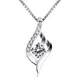 #10: B.Catcherレディースネックレス・シルバー925チェーン・クリスタルペンダント・シルバーアクセサリー・バレンタインギフト・誕生日・記念日・プレゼント・オフィス