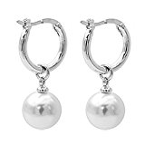 #6: Petit Lulu ピアス レディース パール 真珠 大粒 揺れる フープピアス 18KRGP プチルルオリジナルピアス３点セット (ホワイ…