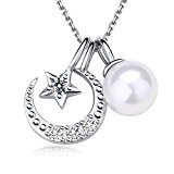 #5: MEGA CREATIVE JEWELRY 月と星と真珠 ペンダント レディース ネックレス シルバー925純銀製 ジュエリー プレゼント 人気 ブランド