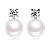 #10: Jessibox パール キュービックジルコニア シルバー925 ギフトボックス付き 金属アレルギーに優しい ピアス レディース ホワイト