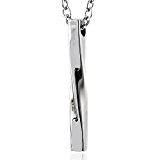 #7: 【POYEL】ポイエル ネックレス メンズ サージカル ステンレス スティック ペンダント シルバー シンプル スティックペンダント 316L