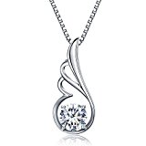 #7: スワロフスキージルコニア採用　天使の羽　ネックレスレディース 素敵 可愛い　925純銀製　豪華セット　プレゼント　ギフト (ネックレス)