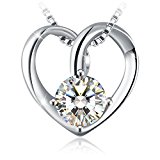 #8: J.Rosée ペンダント 母の日 ネックレス レディース シルバー925 チェーン 5Aジルコニア「華やかな心」 プレゼント 誕生日 45cm + 5cm