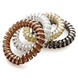 #9: 4点セット！ スプリング メタリックカラー ヘアゴム JewelVOX(ジュエルボックス)