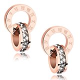 #9: ローマ数字のピアス レディース人気 素敵 可愛 18金い ステンレス製 金属アレルギー (1)