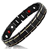 #7: COOZ ゲルマニウム 磁気 パワーストーン ブレスレット プレゼント ボックス付き メンズ 健康 (ブラック)