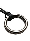 #7: [REPIDO (リピード)] ネックレス メンズ レディース ダブルリング レザー チョーカー サークル メタル アンティークシルバー Free