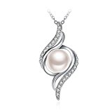 #10: ネックレス·レディース シルバー925 淡水真珠 シルバー ジルコニア J.Rosée「海の娘」 ギフトセット プレゼント 恋人 誕生日 45 cm+5 cm