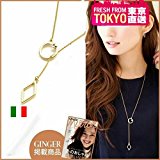 #8: 【大感謝数量限定！】【楽天1位】GINGERmirror掲載 1年中活躍できる Y字 パール ネックレス ループ スタイリッシュ デイリー レーディス（ 70cm ゴールド色　箱入り）