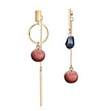 #9: 【予約特価数量限定】2018 トレンド 丸い アメリカン 左右 デザイン ロング ピアス レーディズ 6cm　超人気