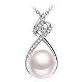 #8: 真珠ネックレス レディース ZHULERY 「愛のパール」シルバー925 淡水パール 5Aジルコニア アクセサリー ペンダント 誕生日 記念日 クリスマス プレゼント 金属アレルギー対応