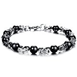 #8: ゲルマニウム ブレスレット高純度テラヘルツ健康 開運 パワーストーン 磁気ブレスレット 腕輪数珠 メンズ 抗疲労 睡眠改善