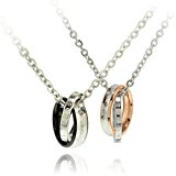 #9: 【正規品】[メルキュート] Merqute ペアネックレス リング 刻印 ステンレス シルバー ペア 【ギフトセット付き】 M-169