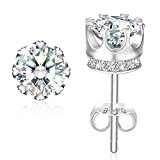 #7: ピアス·レディース シルバー925 ピアス スタッド キュービックジルコニア ♛J.Rosée♛「プリンセス」 アレルギーフリー ティアラ 大粒 一粒 ７ｍｍ 通勤 プレゼント