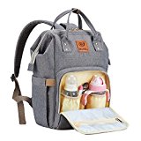 #5: マザーズバッグ ママバッグ マザーズリュック ベビー用品収納 WoNiu おむつポーチ 大容量 保温ポケット付き ベビーカー用 ママ旅行用バッグ 出産準備(グレー)