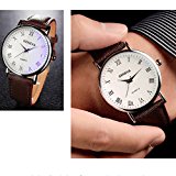 #9: BEE&BLUE 腕時計 PUレザー 高級感 メンズ ファッション 石英時計 ビジネス お洒落