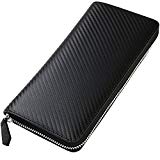 #9: [ジルマン] カーボンレザー 長財布 本革 メンズ