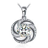 #7: ネックレス レディース ZHULERY 「カメリア」シルバー925 アクセサリー ペンダント ５A高級ジルコニア 誕生日 記念日 クリスマス プレゼント