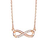#6: レディース ネックレス 【金属アレルギー対応】S925 スターリング シルバー ペンダント アクセント インフィニティ ネックレス ギフト包装