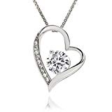 #7: lapisia スワロフスキー オープンハート レディース ネックレス